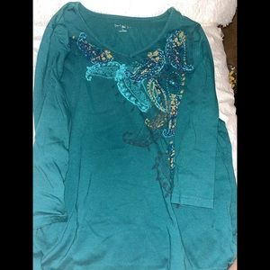Croft and Barrow Long-sleeve Top Size Large
